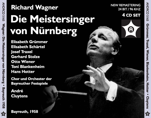ワーグナー：楽劇「ニュルンベルクのマイスタージンガー」（バイロイト祝祭合唱団＆管弦楽団／クリュイタンス）（1958） - ANDRCD5165 -  NML ナクソス・ミュージック・ライブラリー