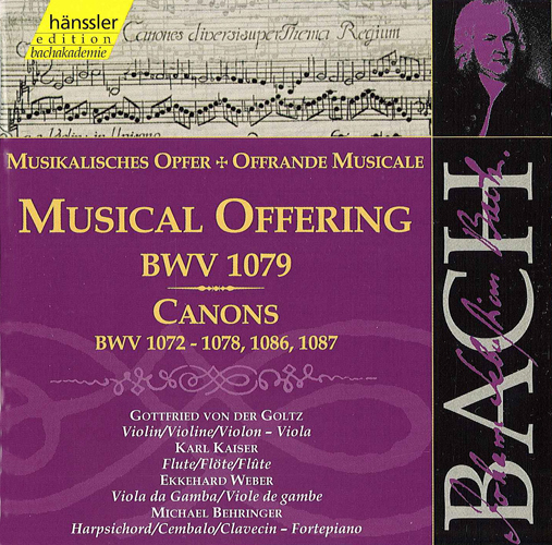 J.S. バッハ：音楽の捧げもの BWV 1079 （ベーリンガー） - CD92.133 - NML ナクソス・ミュージック・ライブラリー
