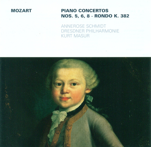 Imagen de apoyo de  MOZART, W.A.: Piano Concertos - Nos. 5, 6, 8 / Rondo, K. 382 (Schmidt, Dresden Philharmonic, Masur)