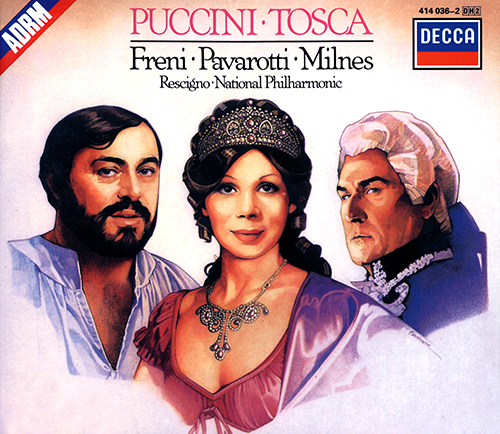 Imagen de apoyo de  PUCCINI, G.: Tosca [Opera] (Freni, Pavarotti, Milnes, Tajo, Senechal, Van Allan, National Philharmonic, Rescigno)