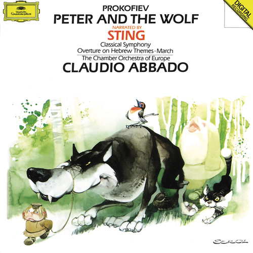 Imagen de apoyo de  PROKOFIEV, S.: Peter and the Wolf / Symphony No. 1, "Classical" / Overture on Hebrew Themes  (Sting, Chamber Orchestra of Europe, Abbado)