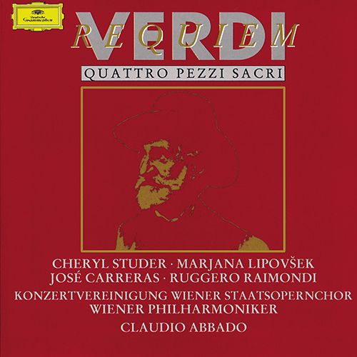 Imagen de apoyo de  VERDI, G.: Messa da Requiem / 4 Pezzi sacri (Studer, Lipovšek, Carreras, Vienna State Opera Chorus, Vienna Philharmonic, Abbado)