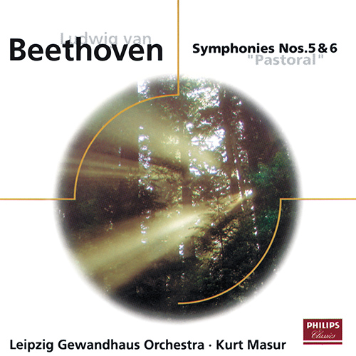 Imagen de apoyo de  BEETHOVEN, L. van: Symphonies Nos. 5 and 6, "Pastoral" (Leipzig Gewandhaus Orchestra, Masur)