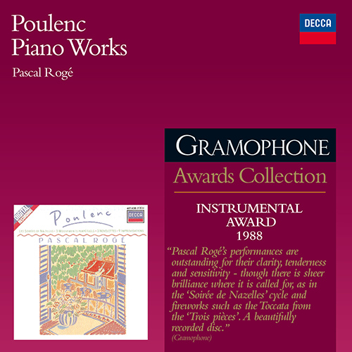 Imagen de apoyo de  POULENC, F.: Piano Works - Les soirées de Nazelles / Improvisations / Novelettes (Rogé)