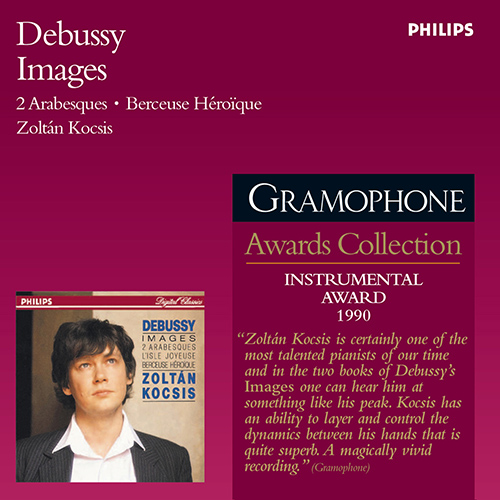 Imagen de apoyo de  DEBUSSY, C.: Images, Books 1 and 2 / 2 Arabesques / L'isle joyeuse / Berceuse héroïque (Kocsis)
