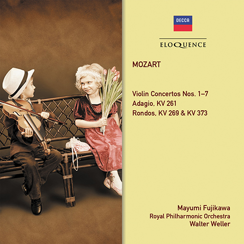 Imagen de apoyo de  MOZART, W.A.: Violin Concertos Nos. 1-5 / Adagio, K. 261 / Rondos, K. 269 and 373 (Mayumi Fujikawa, Royal Philharmonic, Weller)