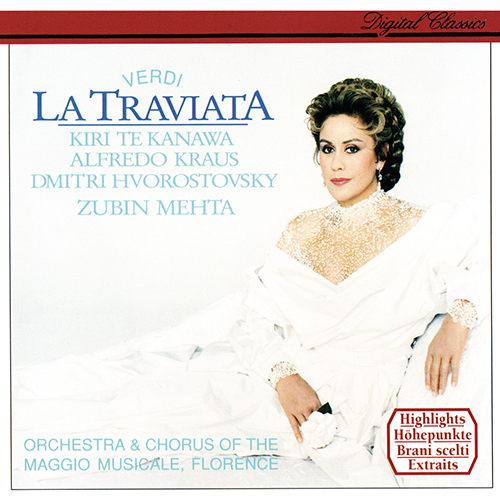 Imagen de apoyo de  VERDI, G.: Traviata (La) [Opera] (Highlights) (Te Kanawa, Kraus, Hvorostovsky, Fiorentino Maggio Musicale Chorus and Orchestra, Mehta)