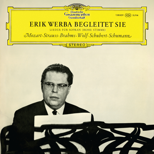 Imagen de apoyo de  Lieder - MOZART, W.A. / STRAUSS, R. / BRAHMS, J. / WOLF, H. / SCHUBERT, F. / SCHUMANN, R. (Erik Werba begleitet sie) (Werba)