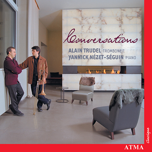 Imagen de apoyo de  Trombone and Piano Recital: Trudel, Alain / Nézet-Séguin, Yannick - BRUCH, M. / ELGAR, E. / GLIÈRE, R. / JONGEN, J. (Conversations)