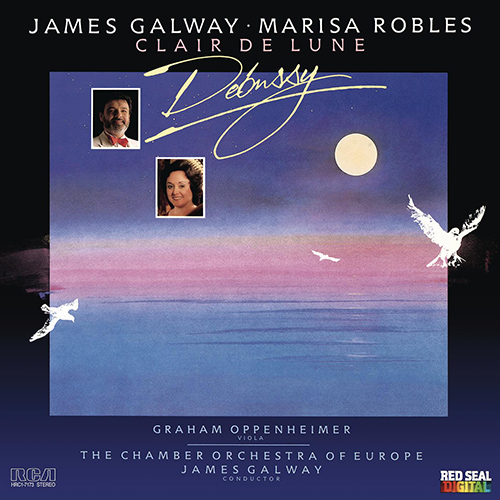 Imagen de apoyo de  DEBUSSY, C.: Flute Music and Arrangements (Clair de Lune) (Galway, Robles, Oppenheimer, Chamber Orchestra of Europe)