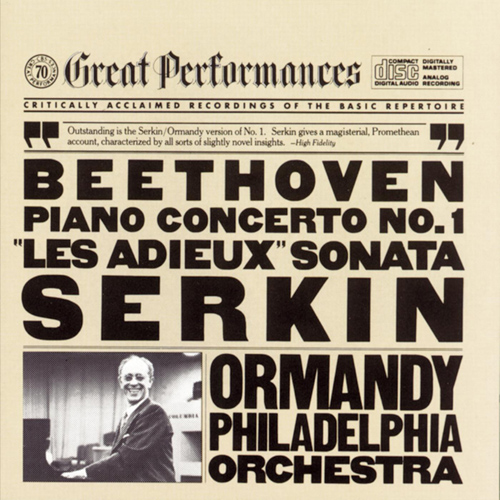 Imagen de apoyo de  BEETHOVEN, L. van: Piano Concerto No. 1 / Piano Sonata No. 26, "Les adieux" (R. Serkin, Philadelphia Orchestra, Ormandy)