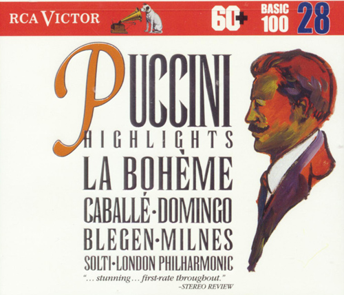 Imagen de apoyo de  PUCCINI, G.: Bohème (La) [Opera] (Highlights)(Caballé, Domingo, Blegen, Wandsworth School Boys' Choir, London Philharmonic, Solti)