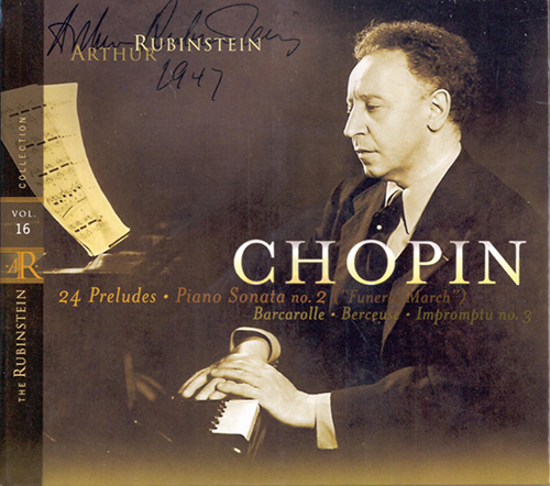 Imagen de apoyo de  CHOPIN, F.: 24 Preludes / Piano Sonata No. 2, "Funeral March" / Barcarolle / Berceuse /  Impromptu No. 3 (Rubinstein Collection, Vol. 16)