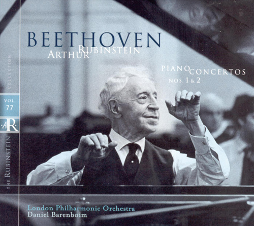 Imagen de apoyo de  BEETHOVEN, L. van: Piano Concertos Nos. 1 and 2 (Rubinstein Collection, Vol. 77) (Rubinstein, London Philharmonic, Barenboim)