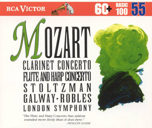 Imagen de apoyo de  MOZART, W.A.: Clarinet Concerto, K. 622 / Concerto for Flute and Harp, K. 299 (Galway, Stoltzman, Robles)