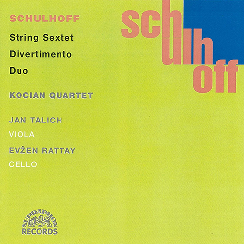 Imagen de apoyo de  SCHULHOFF, E.: Chamber Works, Vol. 2 - String Sextet / Divertimento / Duo for Violin and Cello (Kocian Quartet, Talich, Rattay)
