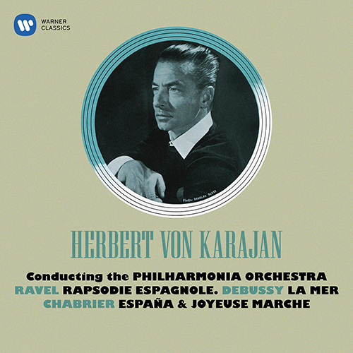 Imagen de apoyo de  RAVEL, M.: Rapsodie espagnole / DEBUSSY, C.: La mer / CHABRIER, E.: España / Joyeuse marche (Philharmonia Orchestra, Karajan)