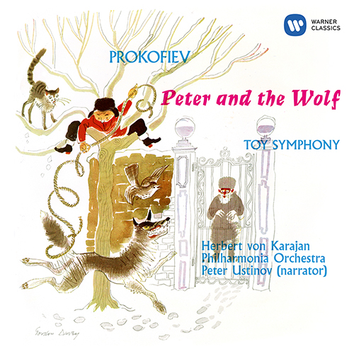 Imagen de apoyo de  PROKOFIEV, S.: Peter and the Wolf / ANGERER, E.: Toy Symphony (Ustinov, Philharmonia Orchestra, Karajan)