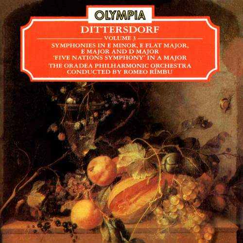 Imagen de apoyo de  DITTERSDORF, C.D. von: Symphony in E Minor / Symphony in A Major, "Sinfonia nazionale nel gusto di 5 nazioni" (Oradea Philharmonic, Rîmbu)
