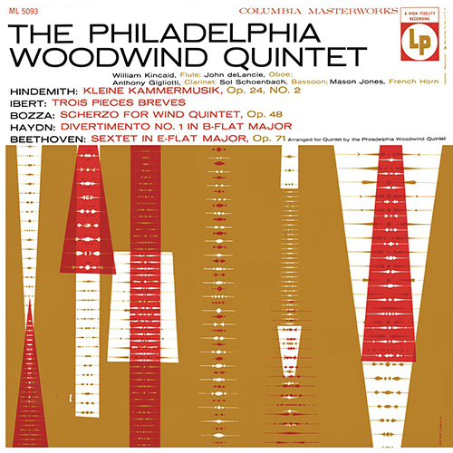 Imagen de apoyo de  HINDEMITH, P.: Kleine Kammermusik / IBERT, J.: 3 Pièces brèves / BOZZA, E.: Scherzo (Philadelphia Woodwind Quintet)