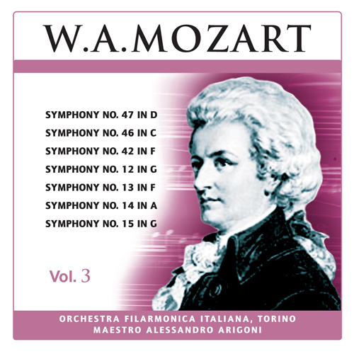 Imagen de apoyo de  MOZART, W.A.: Symphonies - Nos. 12, 13, 14, 15, 42, 46, 47 (W.A. Mozart, Vol. 3) (Arigoni)