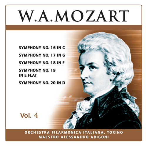 Imagen de apoyo de  MOZART, W.A.: Symphonies Nos. 16-20 (W.A. Mozart, Vol. 4) (Orchestra Filarmonica Italiana, Arigoni)