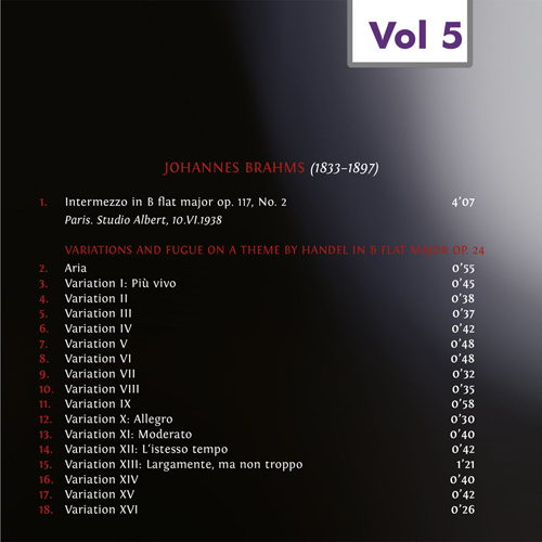 Imagen de apoyo de  FRENCH PIANO LEGEND (THE), Vol. 5 (Nat) (1938-1956)