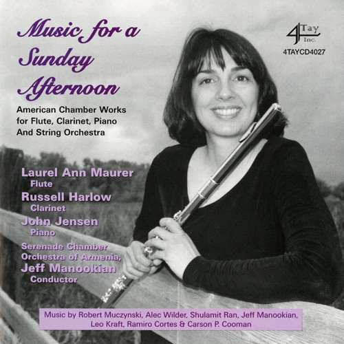 Imagen de apoyo de  Clarinet and Flute Music - MANOOKIAN, J. / CORTES, R. / WILDER, A. / KRAFT, L. / RAN, S. (Music for a Sunday Afternoon) (Harlow, Maurer)
