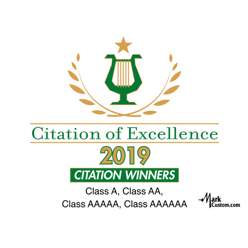 Imagen de apoyo de  2019 Citation of Excellence: Band Class A, AA, AAAAA and AAAAAA