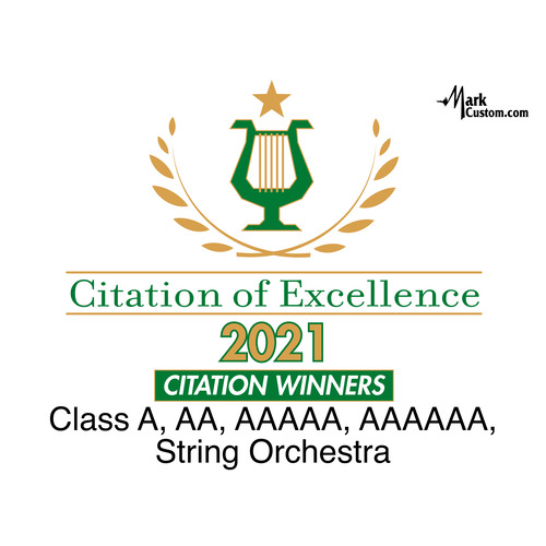 Imagen de apoyo de  2021 Citation of Excellence: Band Class A, AA, AAAAA, AAAAAA and String Orchestra