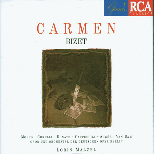 Imagen de apoyo de  BIZET, G.: Carmen [Opera] (Moffo, Corelli, Donath, Augér, Van Dam, Berlin Deutsche Opera Chorus and Orchestra, Maazel)