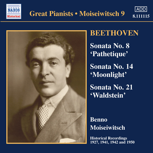 Imagen de apoyo de  BEETHOVEN: Piano Sonatas Nos. 8, 14 and 21 (Moiseiwitsch, Vol. 9) (1927-1950)