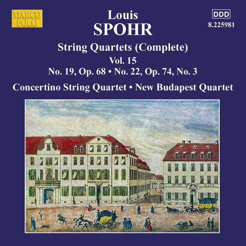 Imagen de apoyo de  SPOHR, L.: String Quartets (Complete), Vol. 15 - Nos. 19 and 22 (Moscow Philharmonic Concertino String Quartet, New Budapest Quartet)