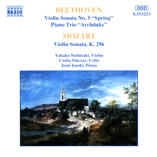 Imagen de apoyo de  MOZART, W.A.: Violin Sonata No. 17 / BEETHOVEN, L. van: Violin Sonata No. 5 / Piano Trio, Op. 97 (Takako Nishizaki, Onczay, Jandó)