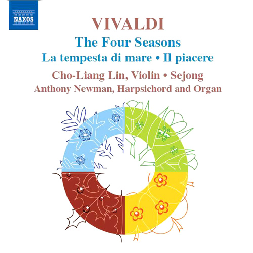 Vivaldi the Four Seasons, La Tempesta di mare, and Il piacere Naxos recording album cover art. 