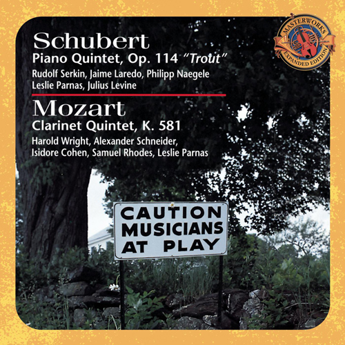 Imagen de apoyo de  SCHUBERT, F.: Piano Quintet, "The Trout" / MOZART, W.A.: Clarinet Quintet, K. 581 (Bloom, R. Serkin, Tree, Wright)