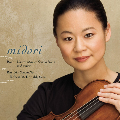 Imagen de apoyo de  BACH, J.S.: Violin Sonata No. 2 / BARTÓK, B.: Violin Sonata No. 1 (Midori, McDonald)