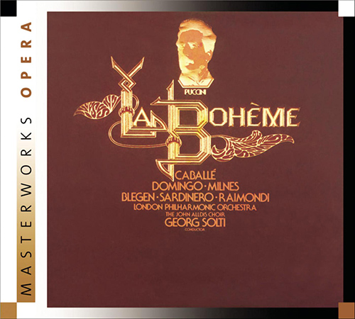 Imagen de apoyo de  PUCCINI, G.: Bohème (La) [Opera] (Caballé, P. Domingo, Milnes, Blegen, Sardinero, Raimondi, London Philharmonic, Solti)