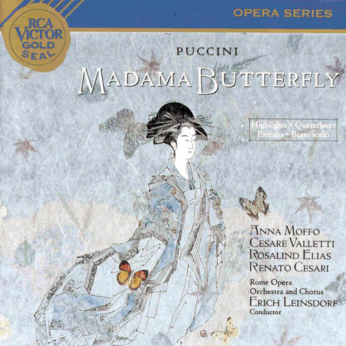 Imagen de apoyo de  PUCCINI, G.: Madama Butterfly (Highlights) (Moffo, Valletti, Elias, Rome Opera House Chorus and Orchestra, Leinsdorf)