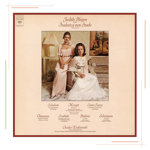 Imagen de apoyo de  Vocal Duo Recital: Blegen, Judith / Stade, Frederica von -  SCHUMANN, R. / CHAUSSON, E. / SCHUBERT, F. / SCARLATTI, A. / MOZART, W.A.