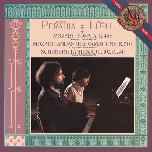 Imagen de apoyo de  MOZART, W.A.: Sonata for 2 Pianos, K. 448 / 5 Variations / SCHUBERT, F.: Fantasie, D. 940 (R. Lupu, Perahia)