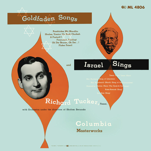 Imagen de apoyo de  Vocal Recital: Tucker, Richard - GOLDFADEN, A. / MIRON, I. / ZAHAVI, D. / WILENSKI, M.