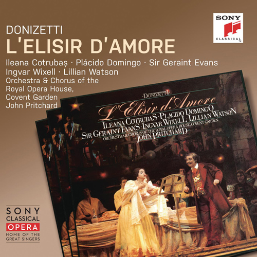 Imagen de apoyo de  DONIZETTI, G.: Elisir d'amore (L') (The Elixir of Love) (Cotrubas, P. Domingo, G. Evans, Wixell, Royal Opera House Chorus and Orchestra, Pritchard)