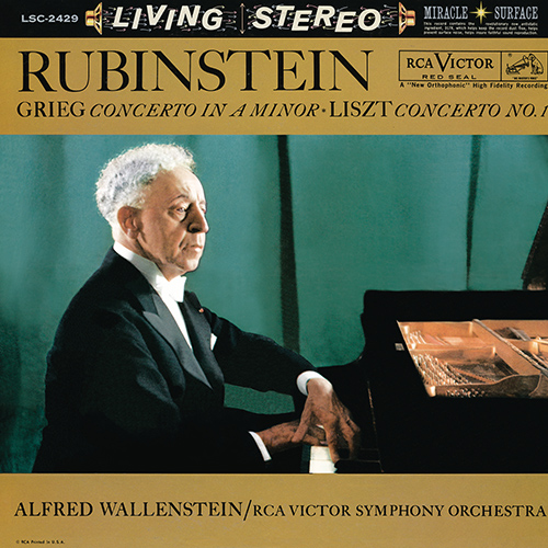 Imagen de apoyo de  GRIEG, E.: Piano Concerto, Op. 16 / LISZT, F.: Piano Concerto No. 1 (Rubinstein, RCA Victor Symphony, Wallenstein)