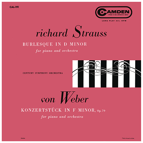 Imagen de apoyo de  STRAUSS, R.: Burleske, TrV 145 / WEBER, C.M. von: Konzertstück, Op. 79 (Arrau, Chicago Symphony, Defauw)