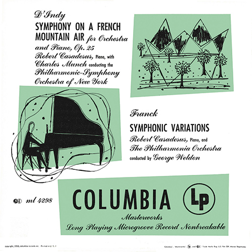 Imagen de apoyo de  INDY, V. d': Symphonie sur un chant montagnard français / FRANCK, C.: Symphonic Variations / MOZART, W.A.: Piano Concerto No. 21 (Casadesus, Munch)