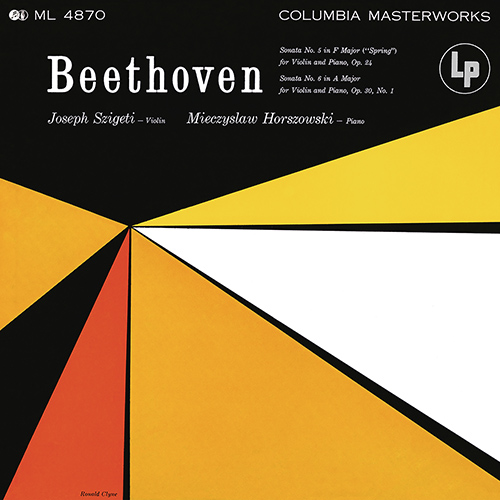 Imagen de apoyo de  BEETHOVEN, L. van: Violin Sonatas Nos. 5, "Spring" and 6 (Szigeti, Horszowski)