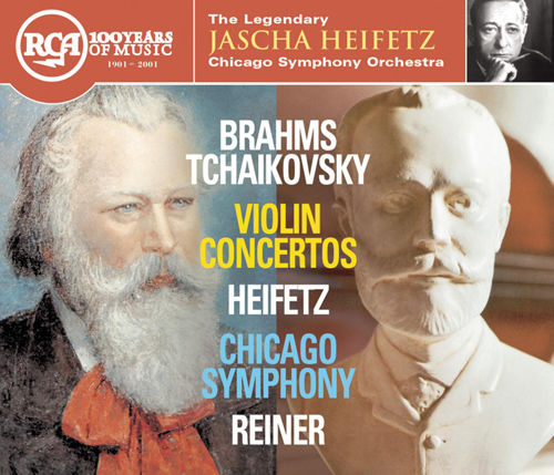 Imagen de apoyo de  TCHAIKOVSKY, P.I.: Violin Concerto, Op. 77 / BRAHMS, J.: Violin Concerto, Op. 35 (Heifetz, Chicago Symphony, Reiner)