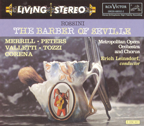 Imagen de apoyo de  ROSSINI, G.: Barbiere di Siviglia (Il) [Opera] (Merrill, Peters, Valletti, Tozzi, Corena, Roggero, Metropolitan Opera Chorus and Orchestra, Leinsdorf)