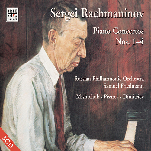 Imagen de apoyo de  RACHMANINOV, S.: Piano Concertos Nos. 1-4 (Mischouk, Pisarev, Dimitriev, Russian Philharmonic, Friedmann)